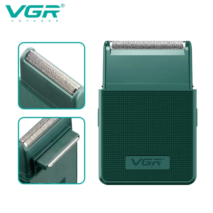 VGR V-376 Professional Pocket Size Shaver For Men, Green