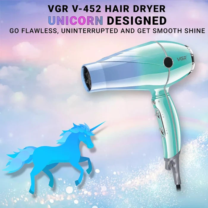 VGR V-452 Hair Dryer For Unisex, Green