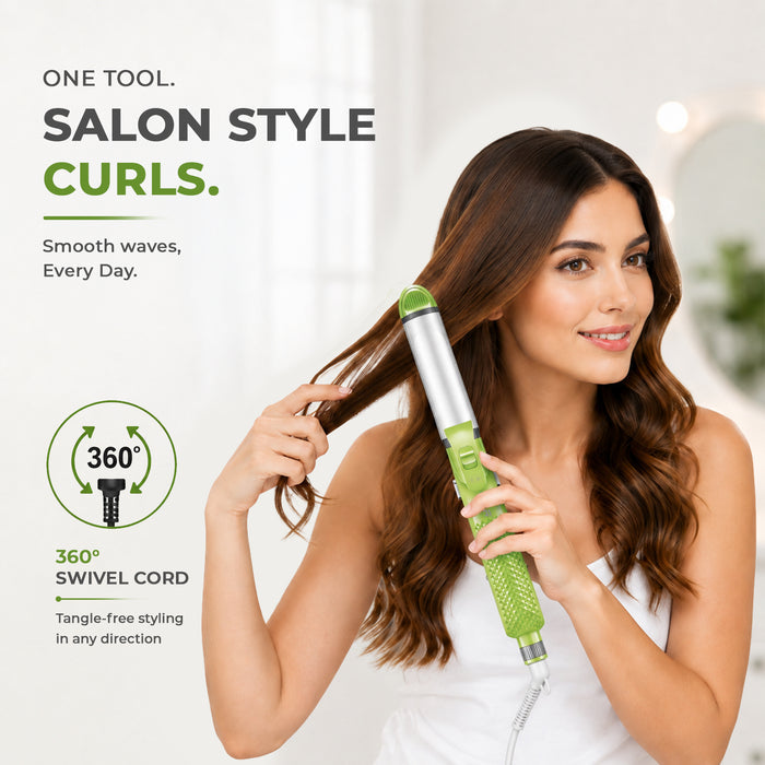 VGR V-569 Professional 4 In 1 Hair Beauty Styler, Straightener, Curler, Crimper, Waver (Green)