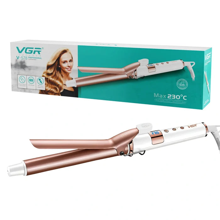 VGR V-578 Professional Electric Hair Curling Wand for Women (White)