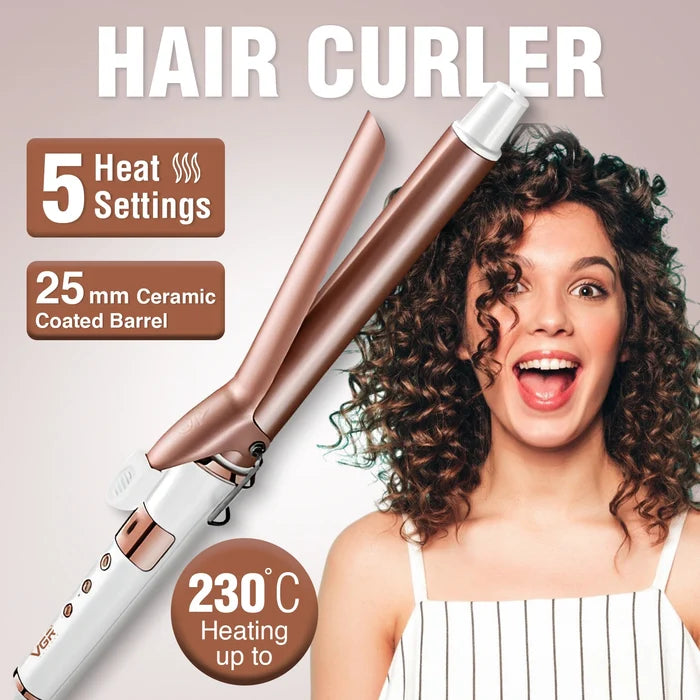 VGR V-578 Professional Electric Hair Curling Wand for Women (White)