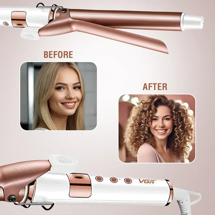 VGR V-578 Professional Electric Hair Curling Wand for Women (White)