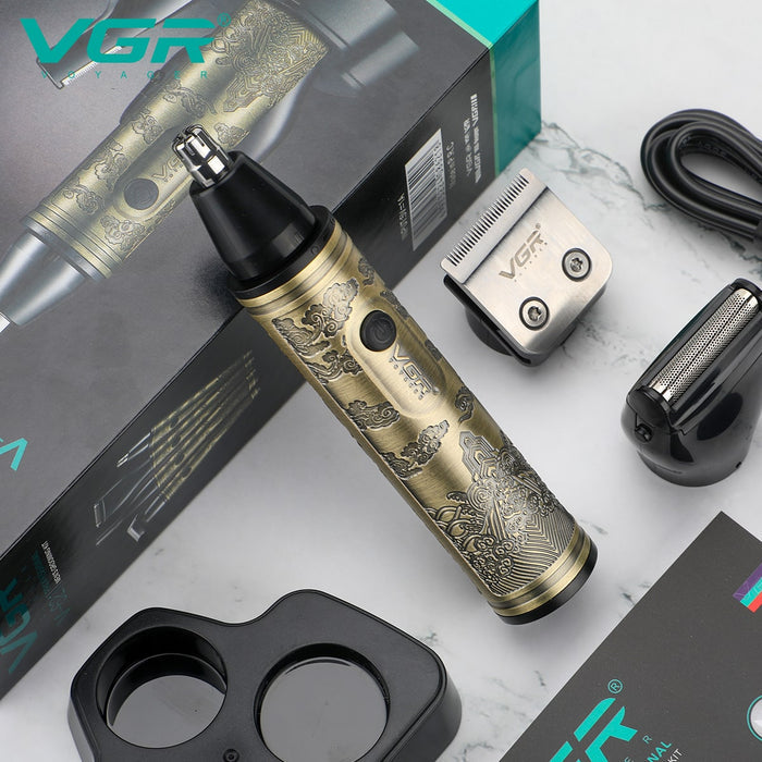 VGR V-621 Professional 4 in 1 Grooming Kit, (Gold)