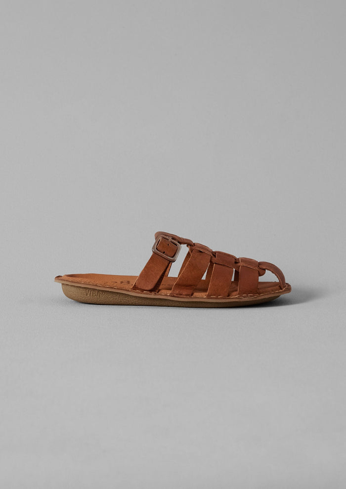 Vibae Leather Fisherman Sandals | Tan