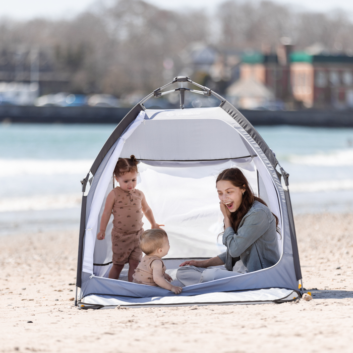 Go With Me® Villa Portable Tent/Playard-Elephant Grey - Baby Delight