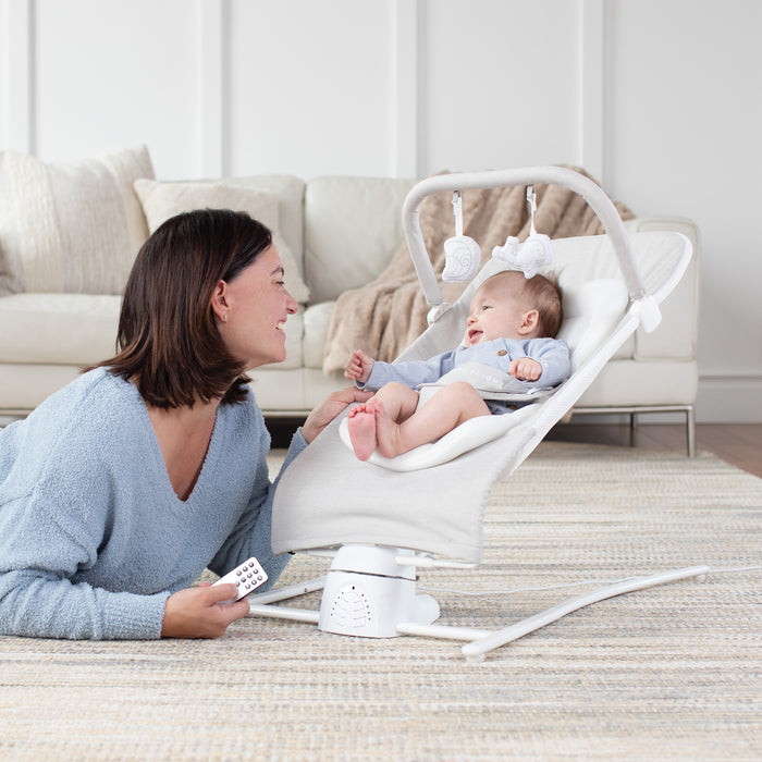 Alpine Wave Deluxe Bouncer - Driftwood Grey - Baby Delight