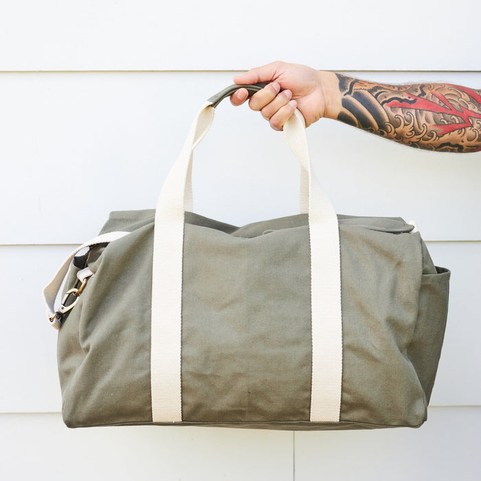Eco-Friendly Duffle Bag in Army Green