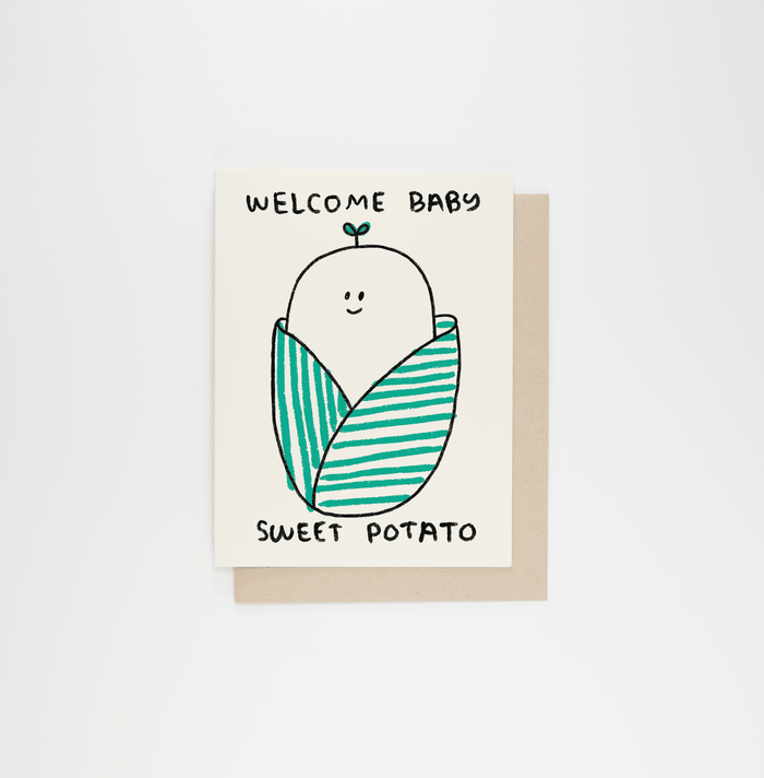 Welcome Baby Sweet Potato Card