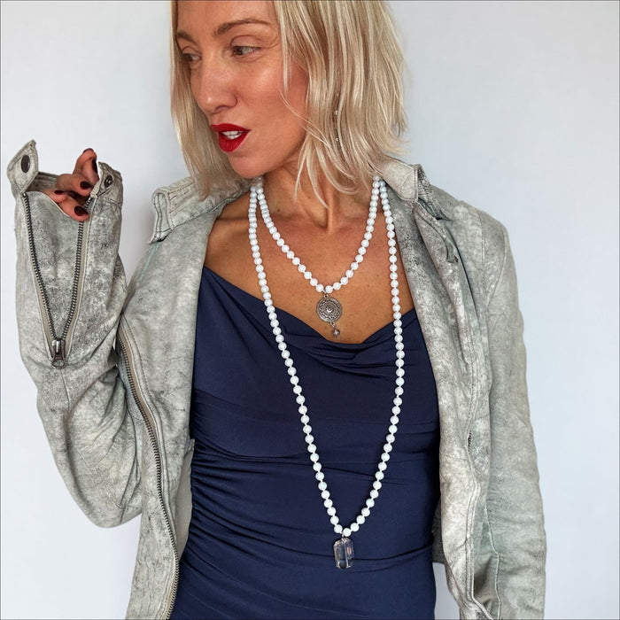 When You Focus on the Good Mandala Crystal Necklace