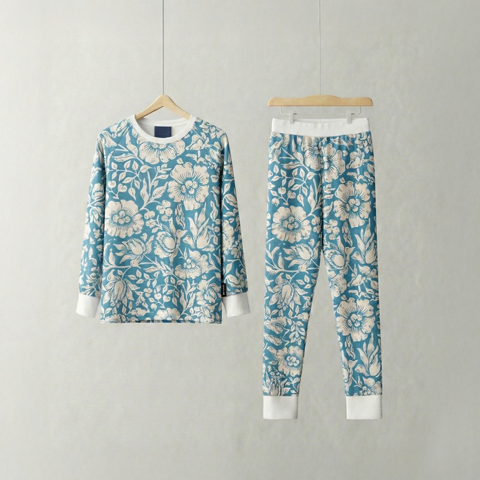 William Morris Children's PJ Set Mallow Blue