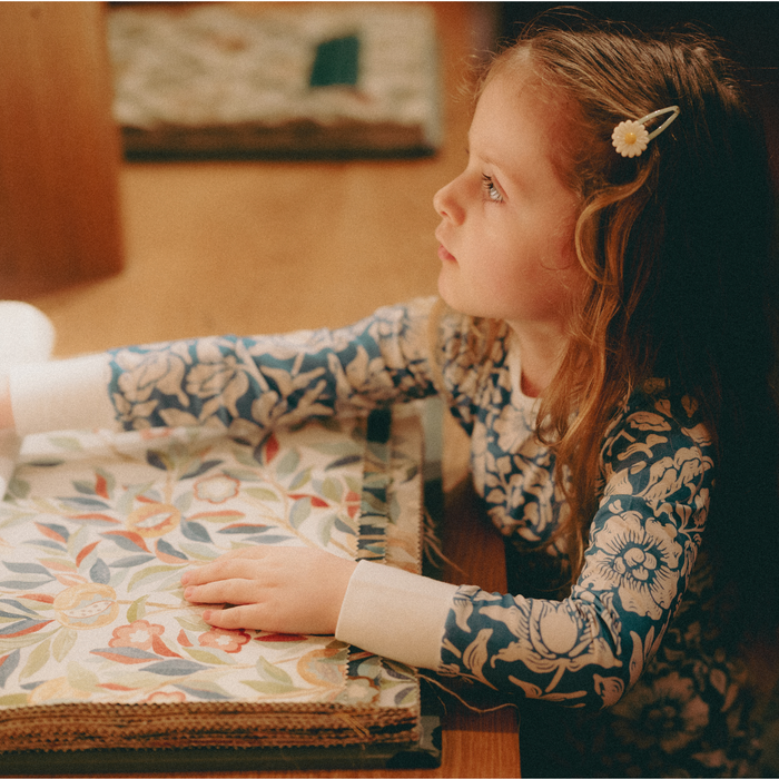 William Morris Children's PJ Set Mallow Blue