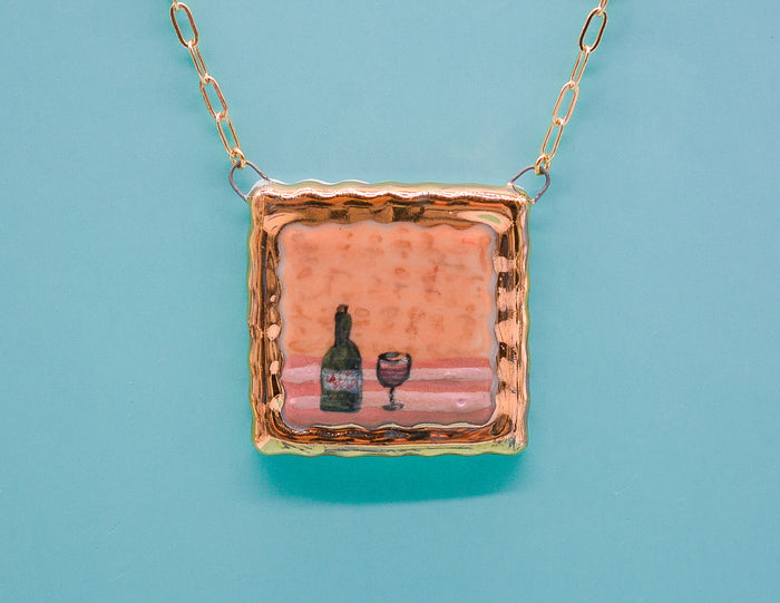 Wine Cellar Painting Necklace