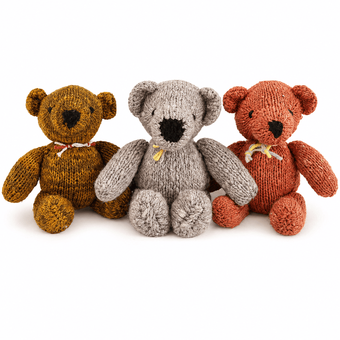 Baby Wool Knit Buddy  | 3 Bear Gift Set finn + emma