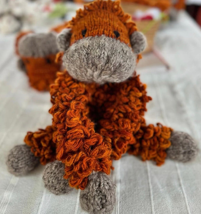 Baby Wool Knit Buddy  | Opal the Oranguntan finn + emma