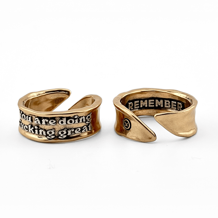 You Are Doing F*cking Great Remember Adjustable Ring