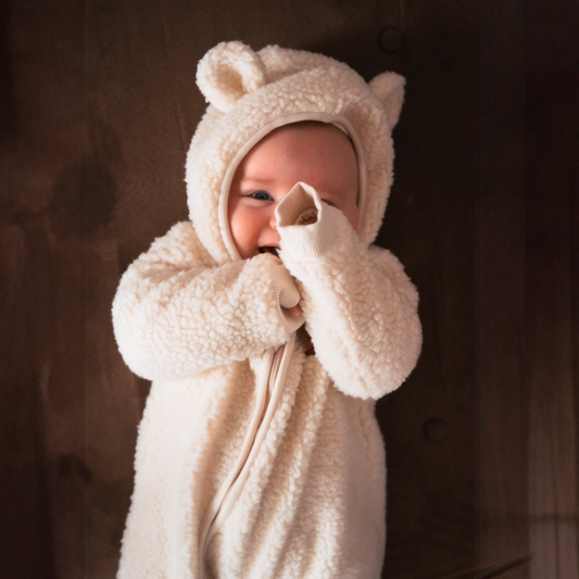 Zipster Teddy Suit Cream