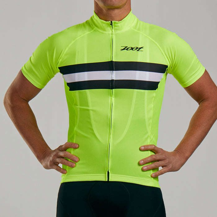 ZOOT MEN'S CYCLE CORE JERSEY - SAFETY YELLOW