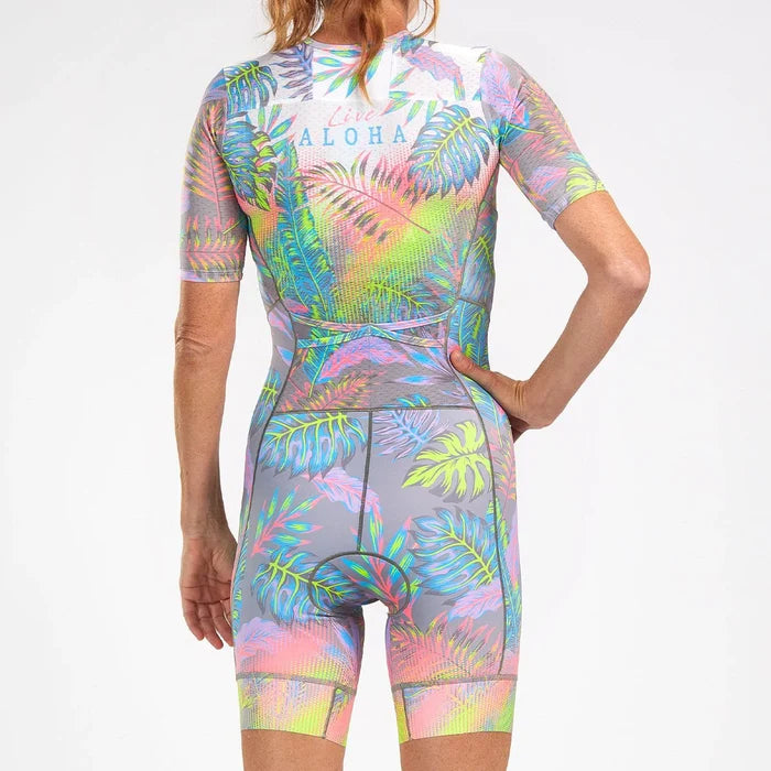 ZOOT Women's LTD Tri AERO FZ Racesuit - LIVE ALOHA